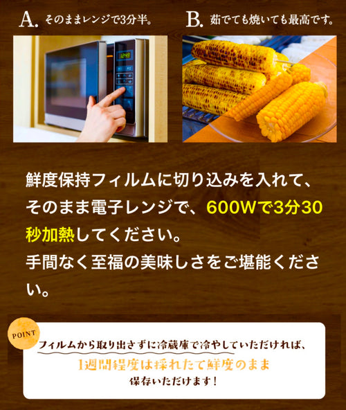 2027年分の予約注文「全国とうもろこしグランプリ最高金賞受賞」【2027.6.10～順次発送】「甘々娘or甘太郎」3～5本入り　お中元用　小箱